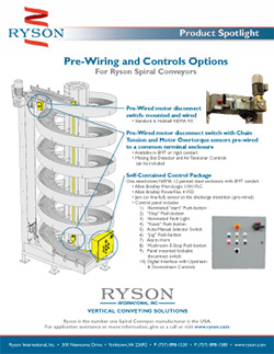 Ryson integrator and contols options for Spiral Conveyors